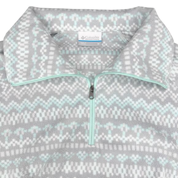 COLUMBIA 1/4 Zip Fleece Pullover Long Sleeve Size Medium - Picture 2 of 4